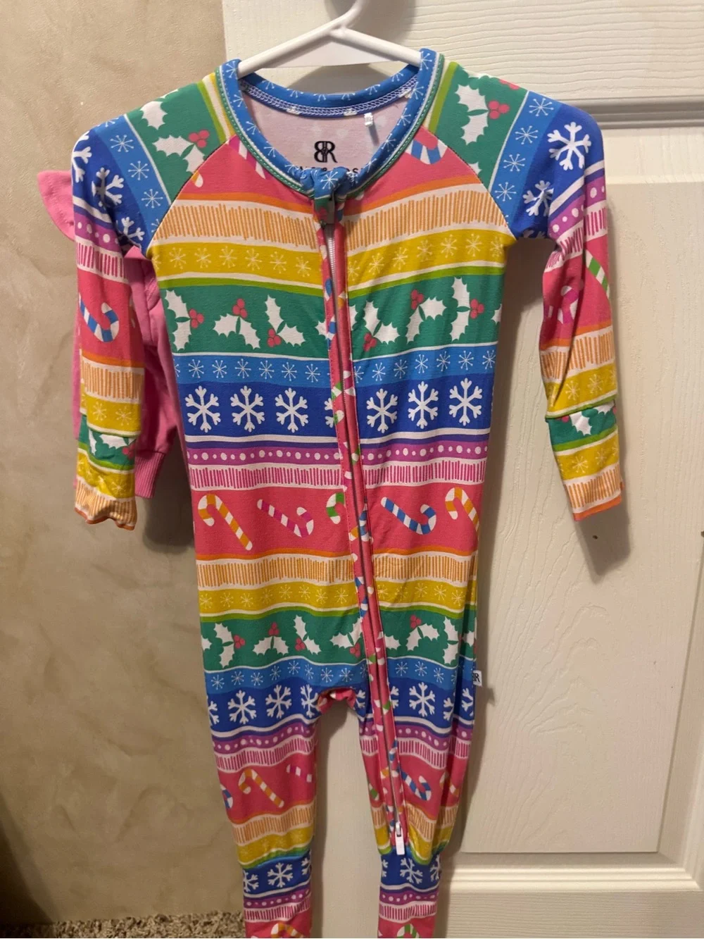 BR Kids Multicolor Holiday Candy-Stripe One-Piece Bodysuit
